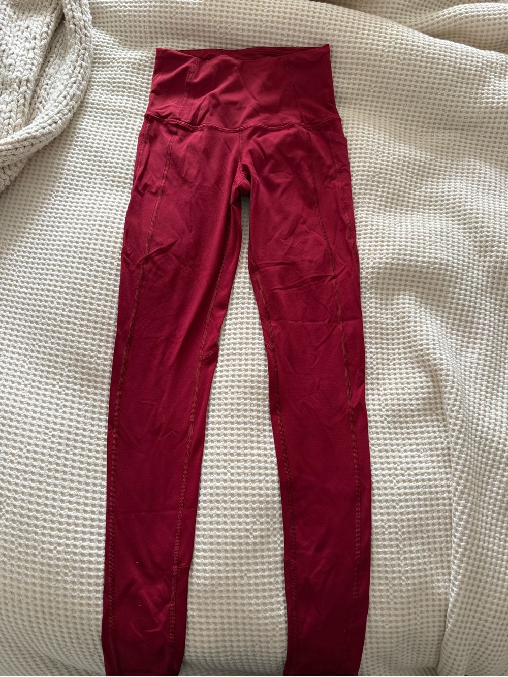 Red Leggings with Pockets